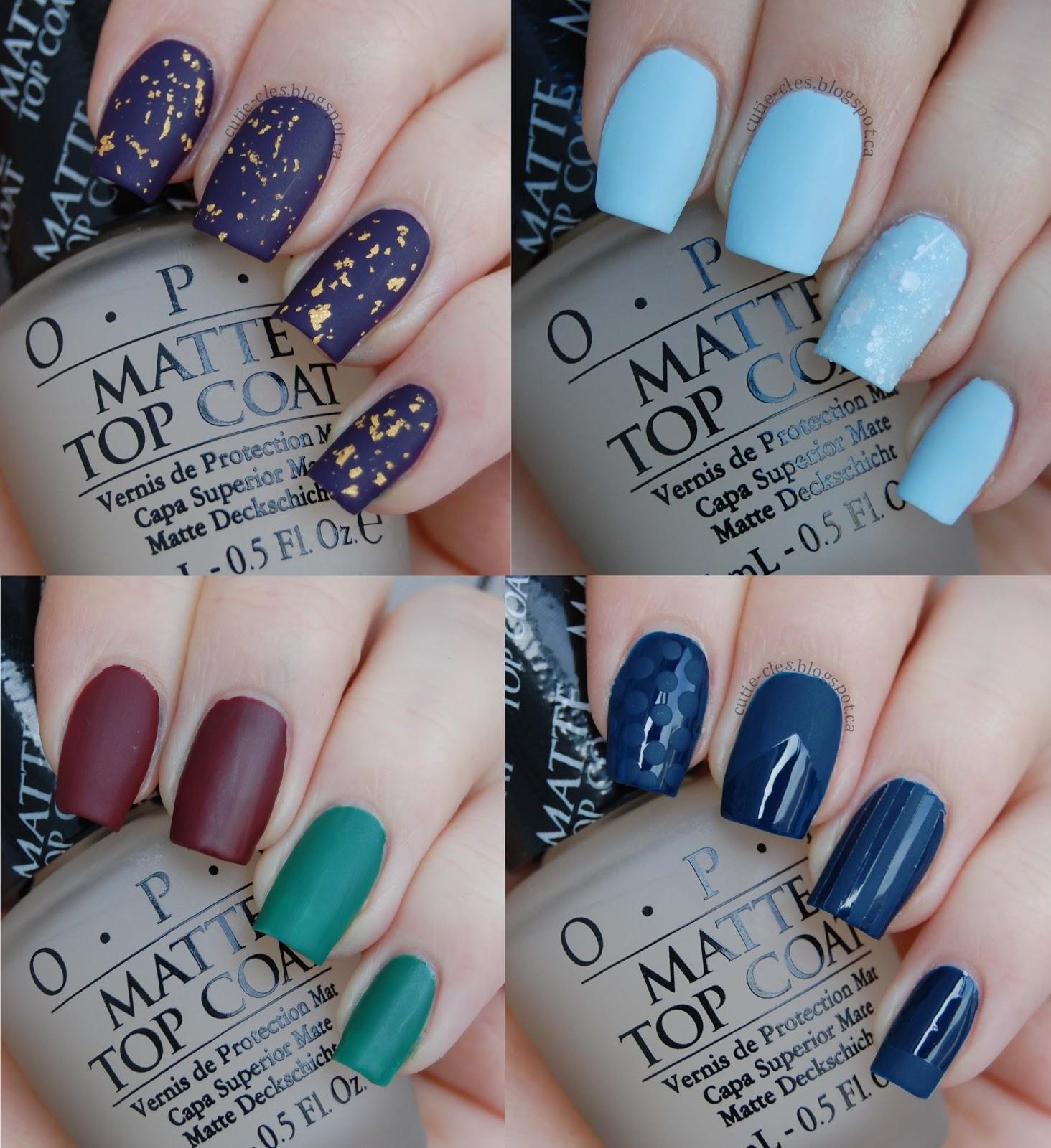 Paleberry: OPI Matte Top Coat - Swatches & Review