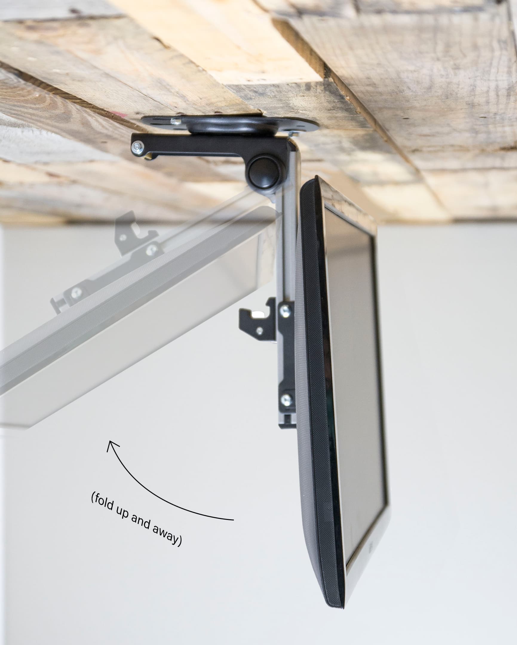Folding Flip Down Pitched Roof Ceiling Mount for LCD Flat TV & Monitors ...