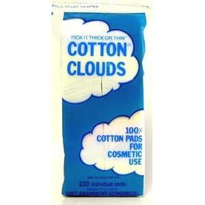 Amazon.com: Cotton Clouds 220's Rainbow (100% Cotton Cosmetic Pads): Beauty