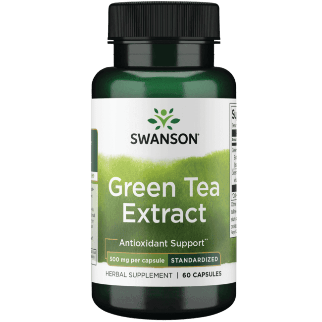 Green Tea Extract Supplement - 60% Polyphenols - 500 mg - Swanson ...