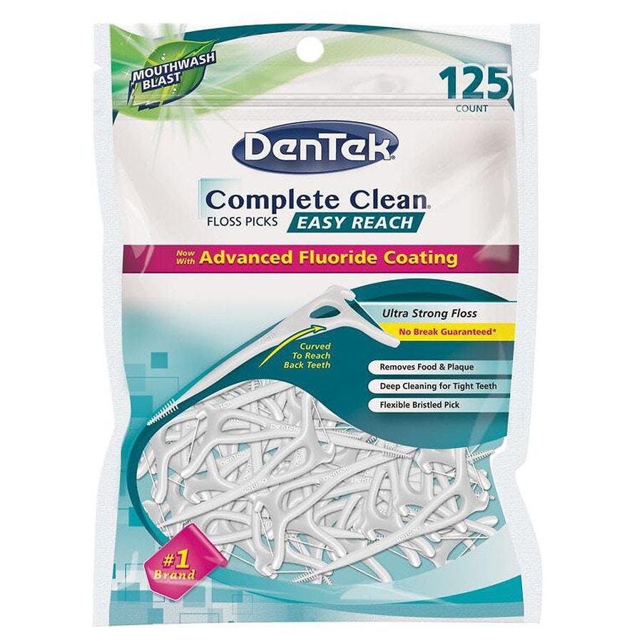 DenTek Complete Clean Floss Picks Easy Reach Mouthwash Blast | Walgreens