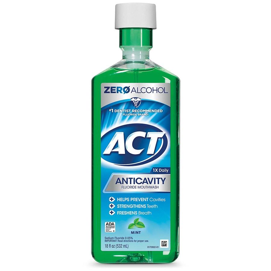 ACT Anticavity Fluoride Rinse Mint | Walgreens