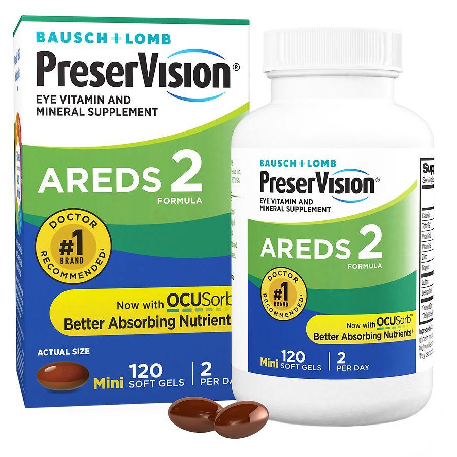 PreserVision AREDS 2 Formula Eye Vitamin & Mineral Supplement Softgels ...