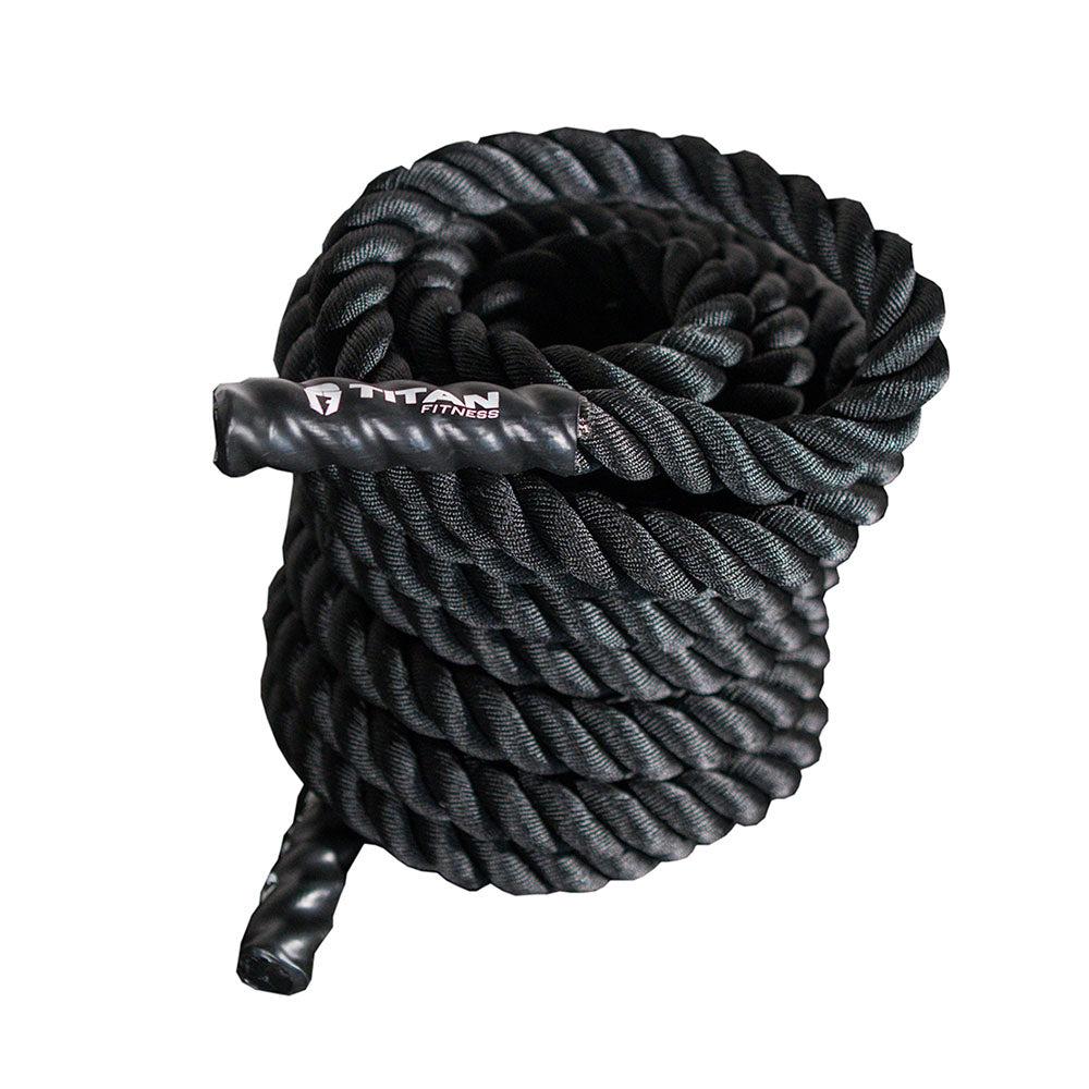 Black Poly Dacron Battle Ropes – Titan Fitness