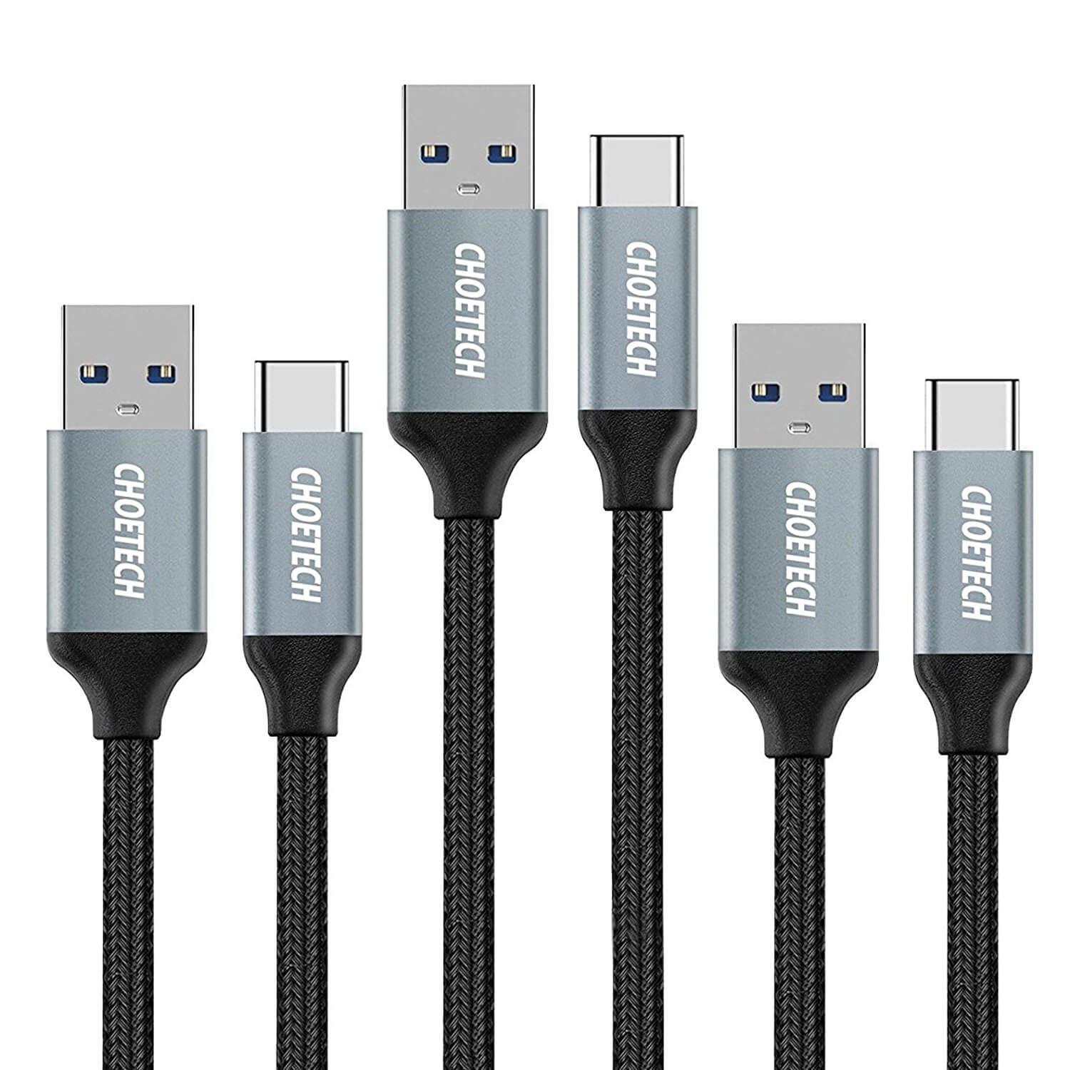 Today's Deal - Choetech Nylon Braided USB-C Cable 3-Pack for $13 ...