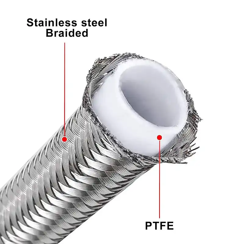PTFE lined flexible hose, PTFE hose, PTFE lined hose