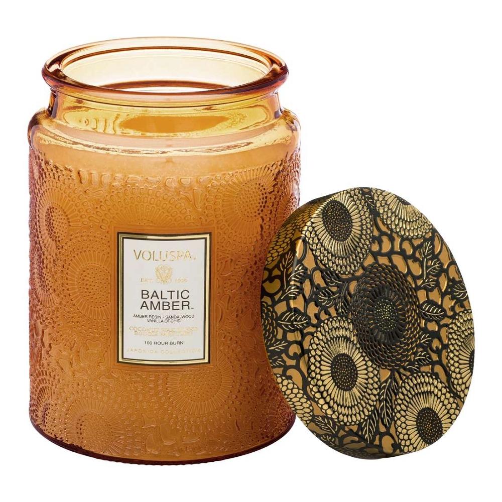 Voluspa Baltic Amber Large Glass Jar Candle