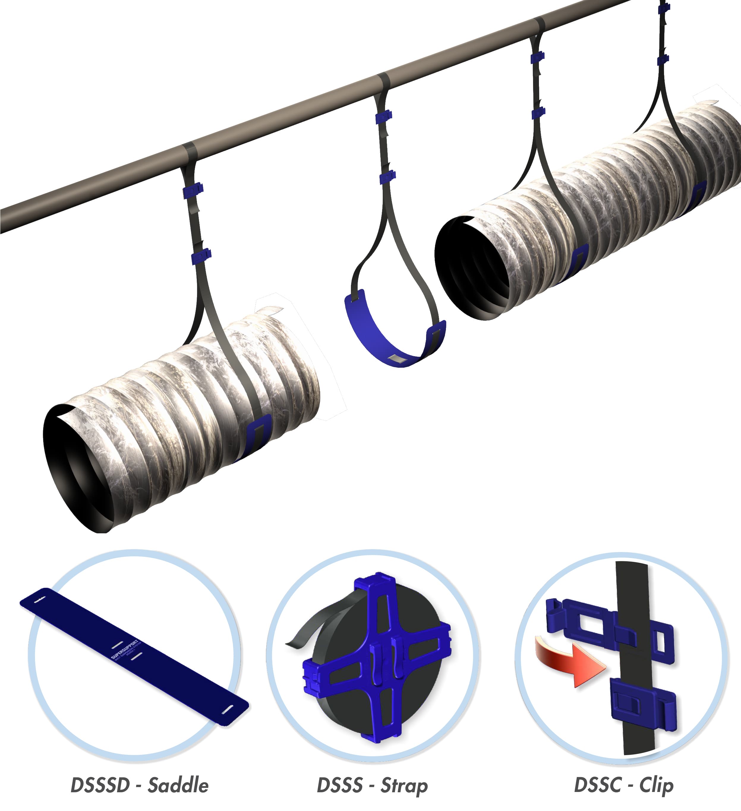 Duct Suspension System | Compliant HVAC Flexible Duct Support