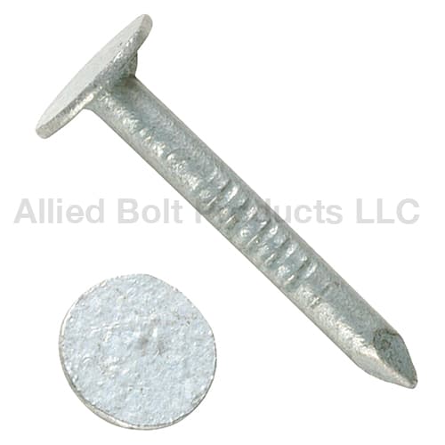 1-1/4" HOT DIP GALVANIZED ROOFING NAIL (5LB PK) | Allied Bolt Products LLC