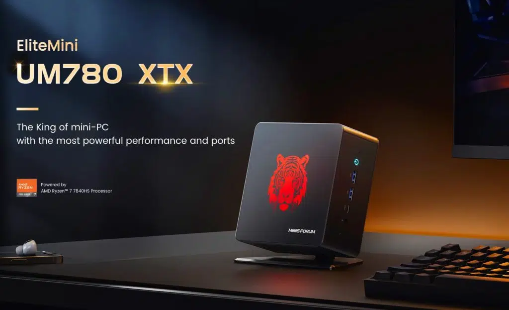MINISFORUM Elitemini UM780 XTX is a Mini PC with Ryzen 7 7840HS and OCulink