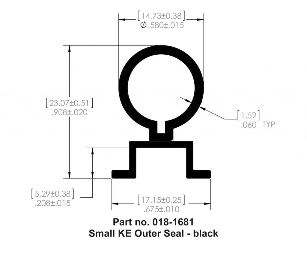 #018-1681-35 – Small EK Outer Seal, 9/10″ x 11/16″ x 35′ – AP Products