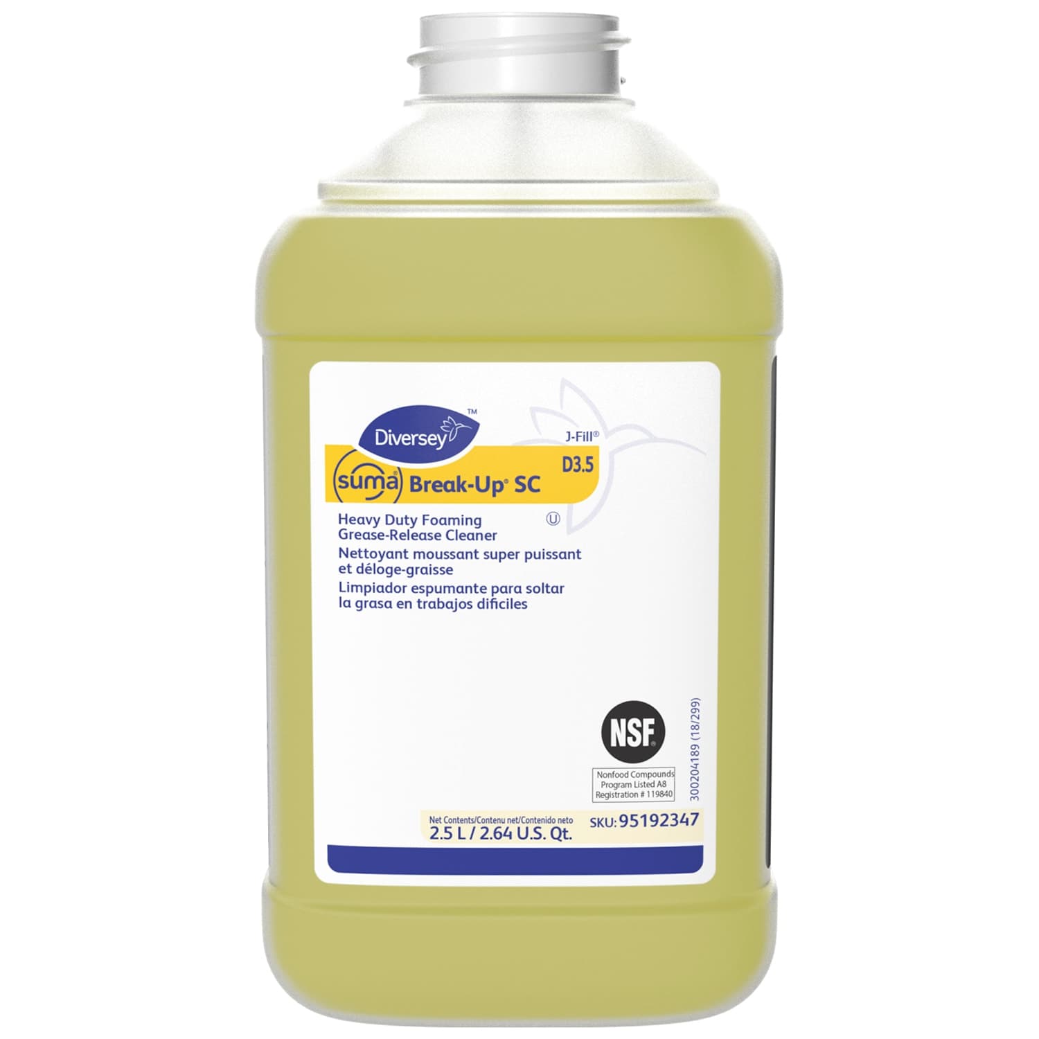 Diversey Suma Break-Up SC Heavy-Duty Foaming Grease-Release Cleaner, 2. ...