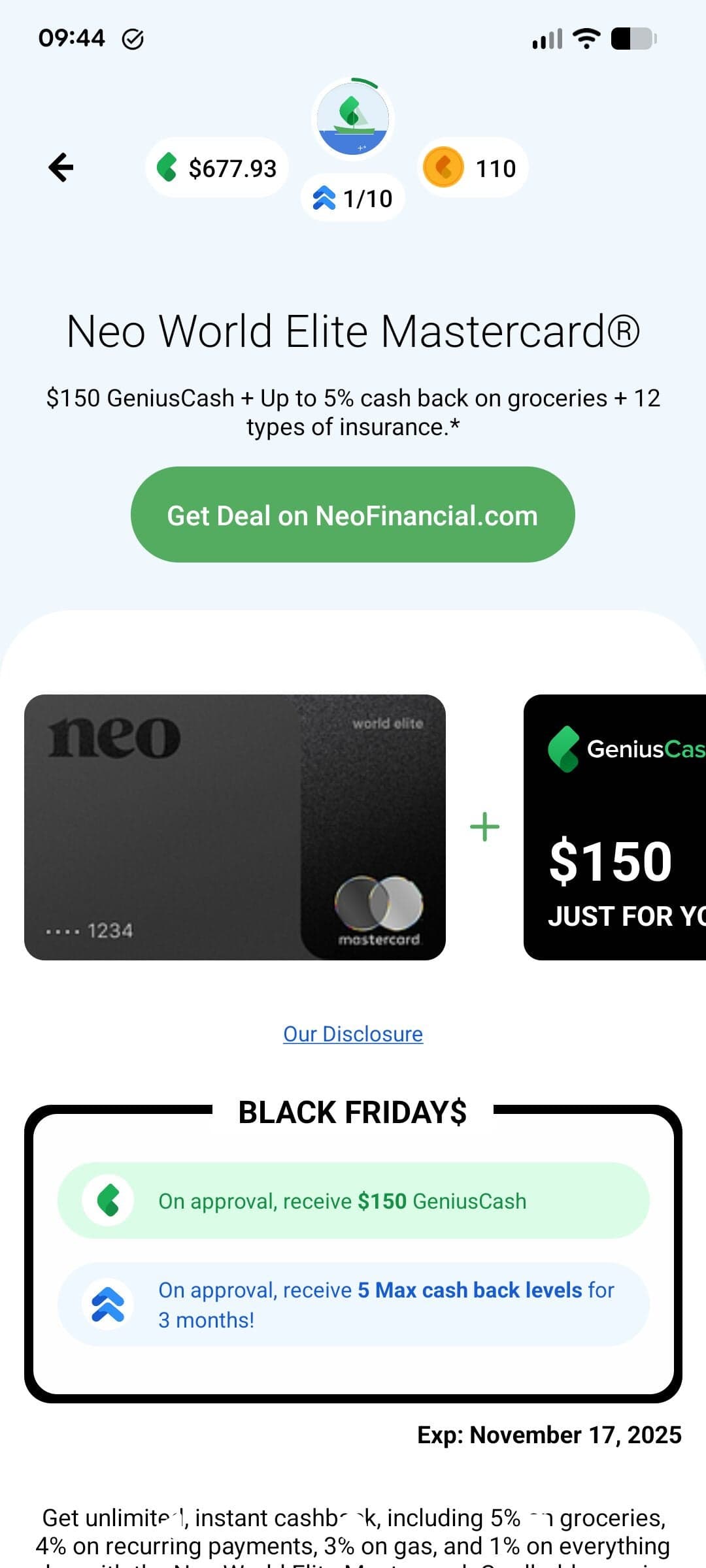 Neo World Elite Mastercard + $150 - RedFlagDeals.com Forums
