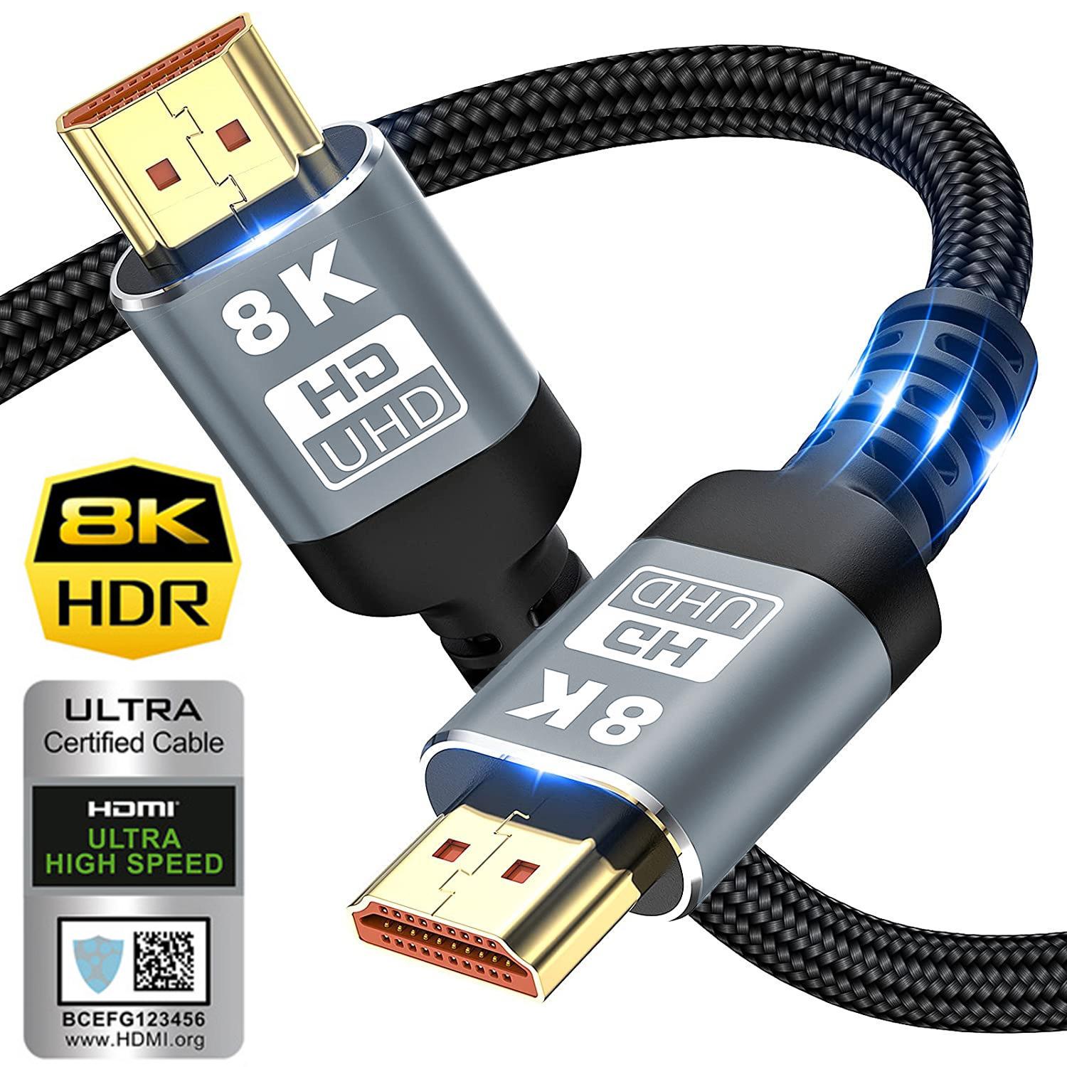 8K 48Gbps HDMI 2.1 Cable 16.4 Feet 8K60 4K120 eARC ARC HDCP 2.3 2.2 ...