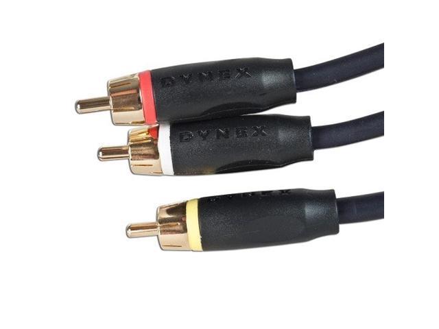 3 Dynex DX-AV060 Composite (M) to (M) Video Cable & 2 RCA (M) to (M ...