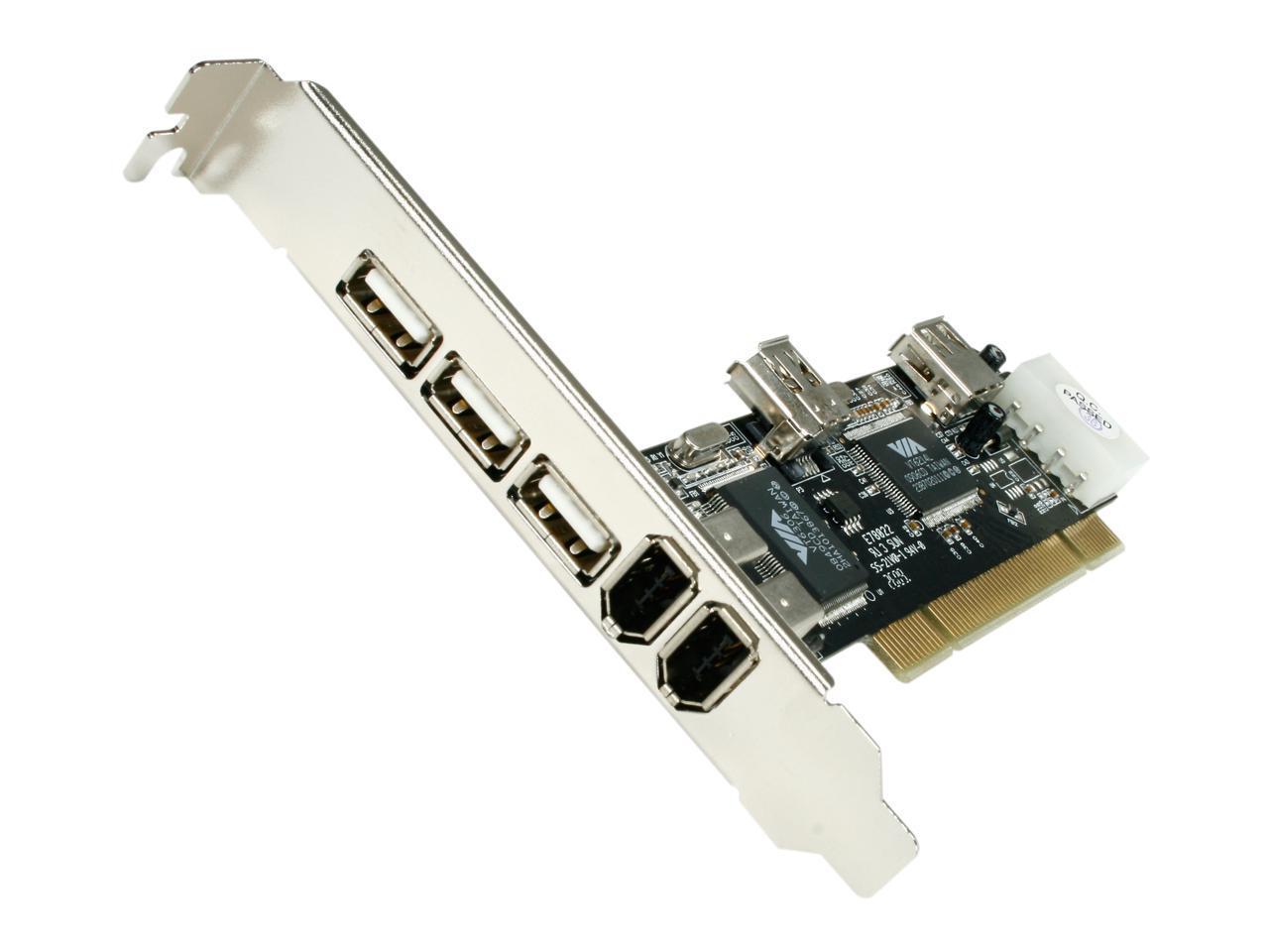 VANTEC 4-Port USB 2.0 & 3-Port FireWire 400 PCI Combo Host Card Model ...