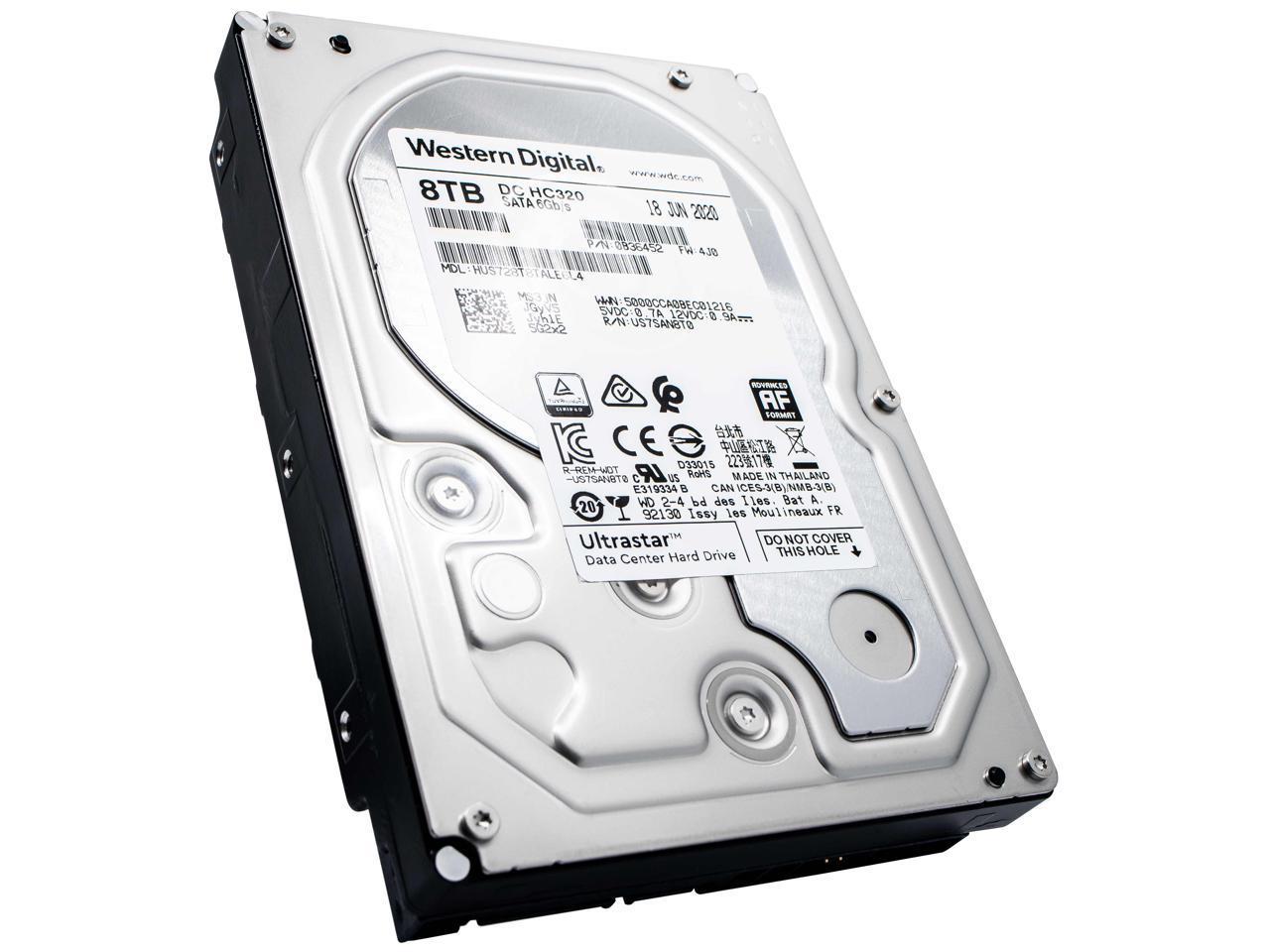 HGST Ultrastar DC HC320 HUS728T8TALE6L4 8TB 7.2K RPM SATA 6Gb/s 512e 3. ...