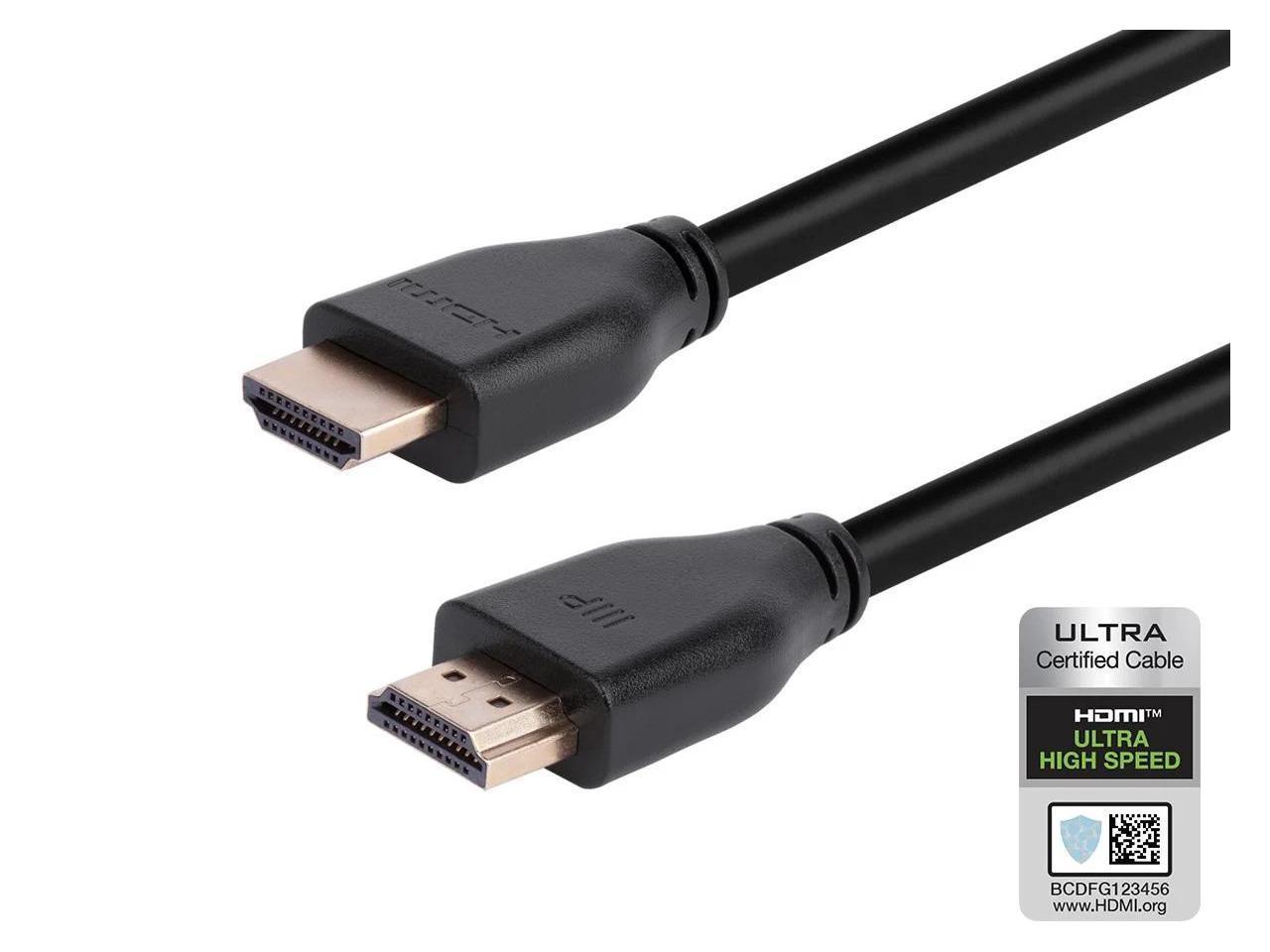 Monoprice 8K Certified Ultra High Speed HDMI 2.1 Cable - 6 Feet - Black ...