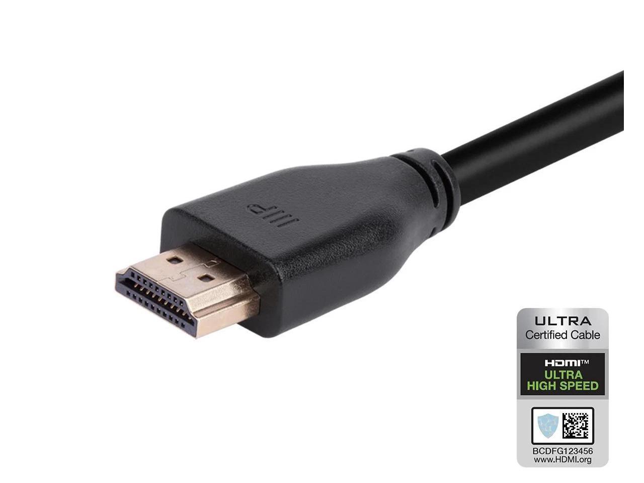 Monoprice 8K Certified Ultra High Speed HDMI 2.1 Cable - 6 Feet - Black ...