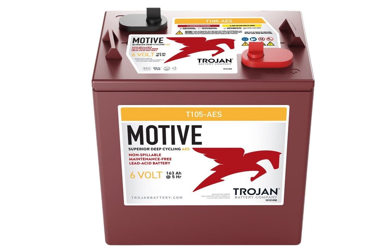 Trojan T105-AES 6V 207Ah Deep Cycle AGM Battery with 3years warranty ...