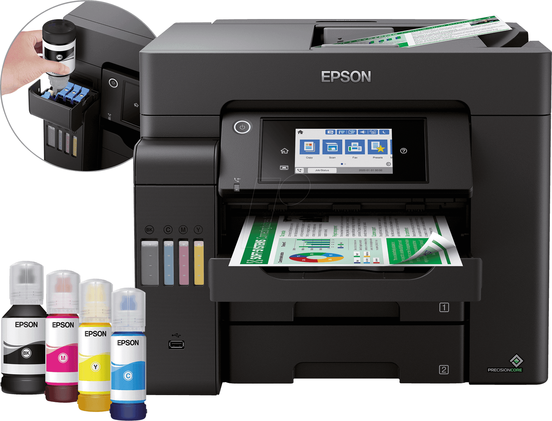 EPSON ET-5850: Printer, EcoTank, 4-in-1, Wi-Fi, duplex, incl. copyright ...