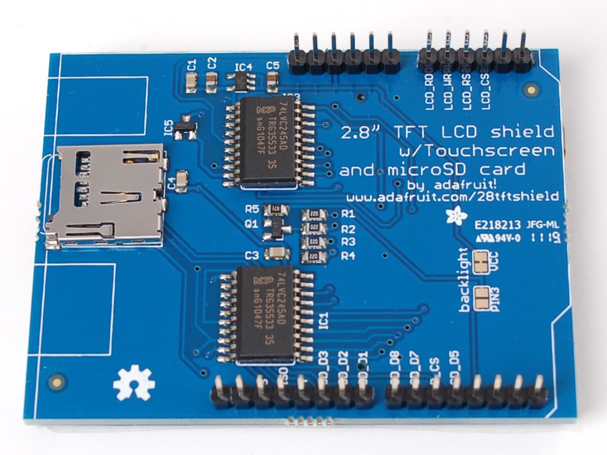 2.8 TFT Touch Shield for Arduino [2.8] : ID 376 : $59.00 : Adafruit ...