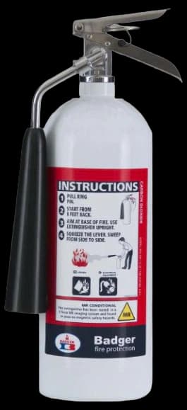 Fire Extinguisher 5 lbs., UL listed 5B:C. C02 รุ่น B5V-1 ยี่ห้อ BADGER