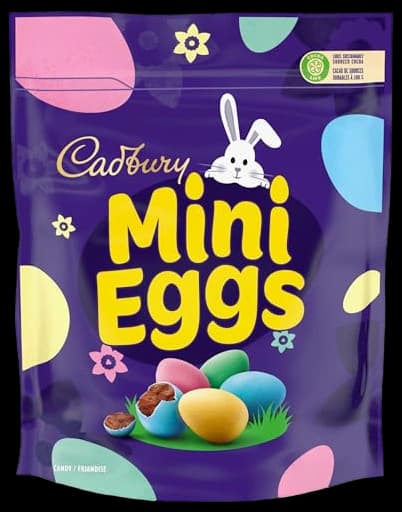 CADBURY Mini Eggs Milk Chocolate, Crisp Sugar Shell Coated Candy ...