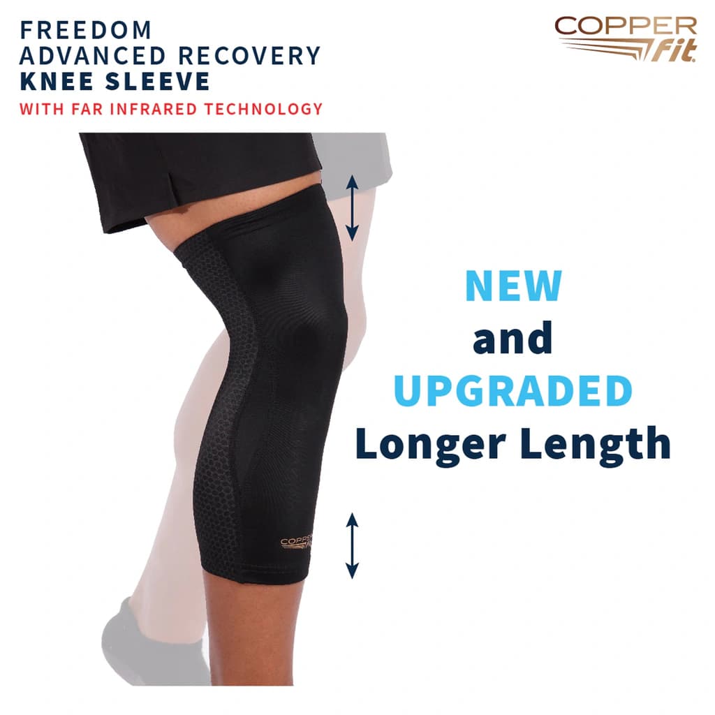 2-Pack: Copper Compression Recovery Knee Sleeve - Medium