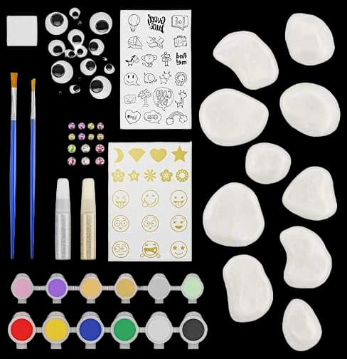 Dan&Darci Kids Rock Painting Kit - Glow in The Dark - Arts & Crafts ...