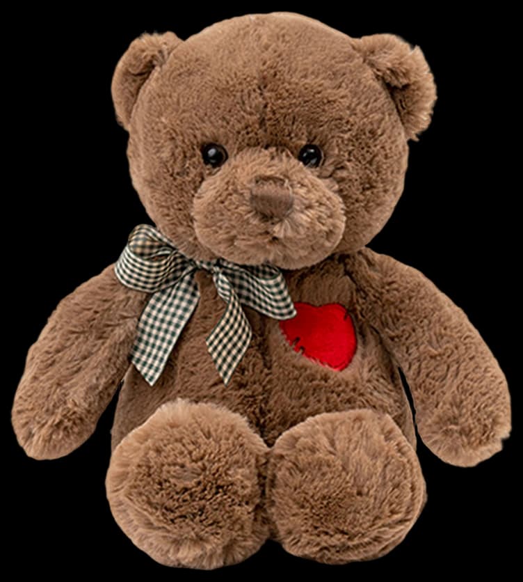 Cute White Teddy Bears With Hearts