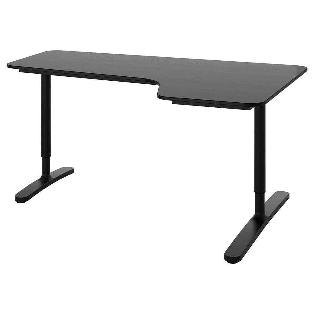 Ikea Bekant Black Corner Desk at Ruby Vannatter blog