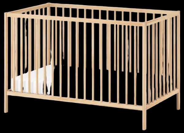SNIGLAR Crib, beech, 27 1/2x52" - IKEA