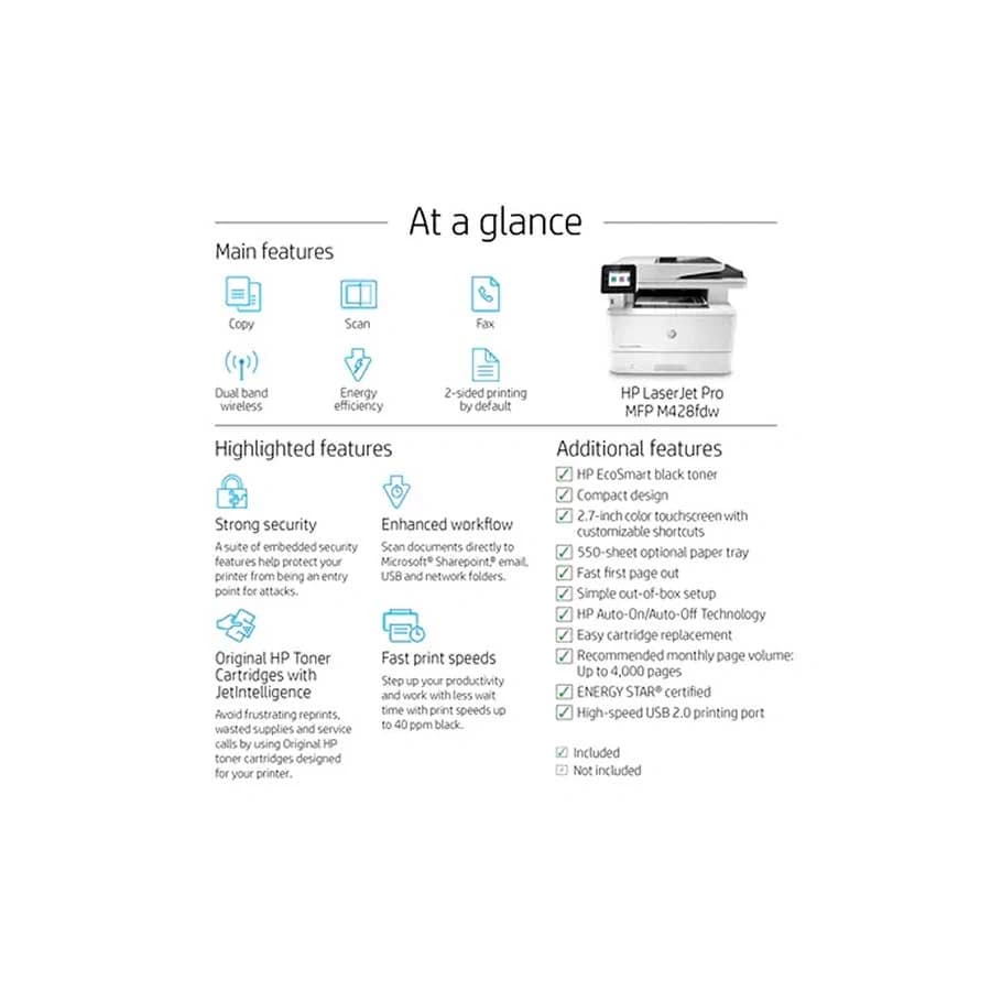 Buy HP LaserJet Pro MFP M428fdw, monochrome multifunction