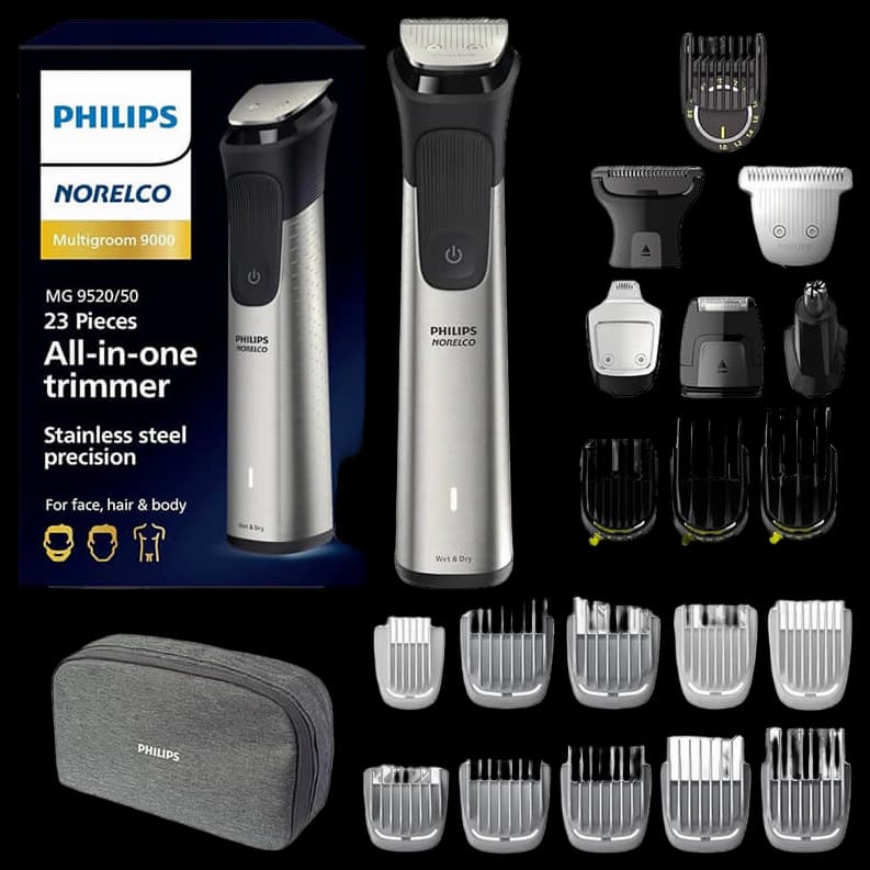Philips Norelco Multigroom Series 9000 21 Piece Men's Grooming Kit ...