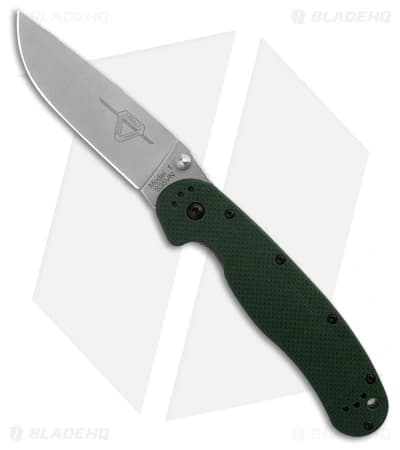 Ontario RAT Model 1 Knife Foliage Green D2 Satin - Blade HQ