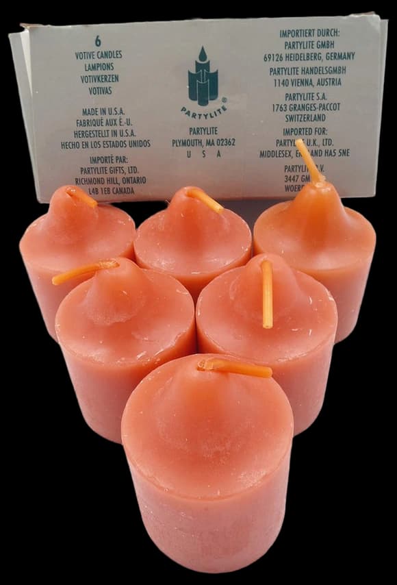 Partylite Votive Candles Ocean Mist Blue (6) & Black Cherry Black (4 ...