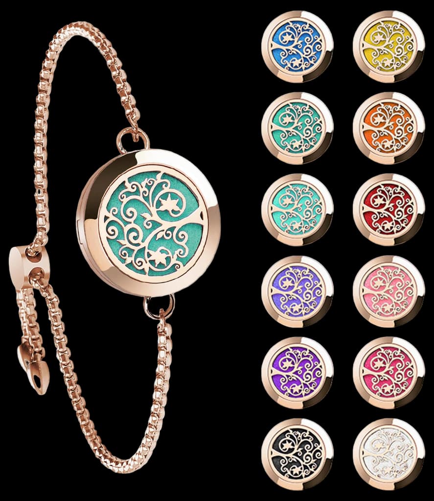 Aromatherapy Essential Oil Diffuser Bracelet - ttstar Rose Gold ...