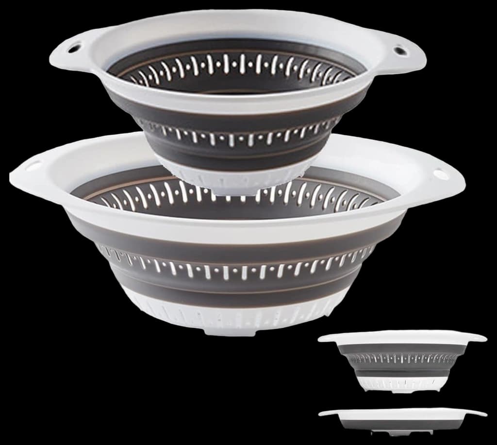Collapsible Colander with Handle,BPA Free Silicone Colanders & Food ...
