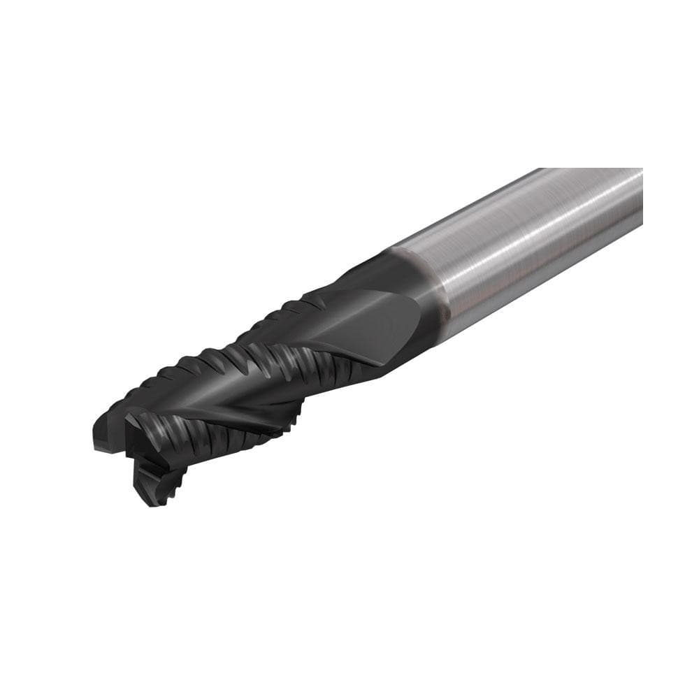 Iscar - Roughing End Mill: 1/4" Dia, 3 Flute, Fine Pitch, Single End ...