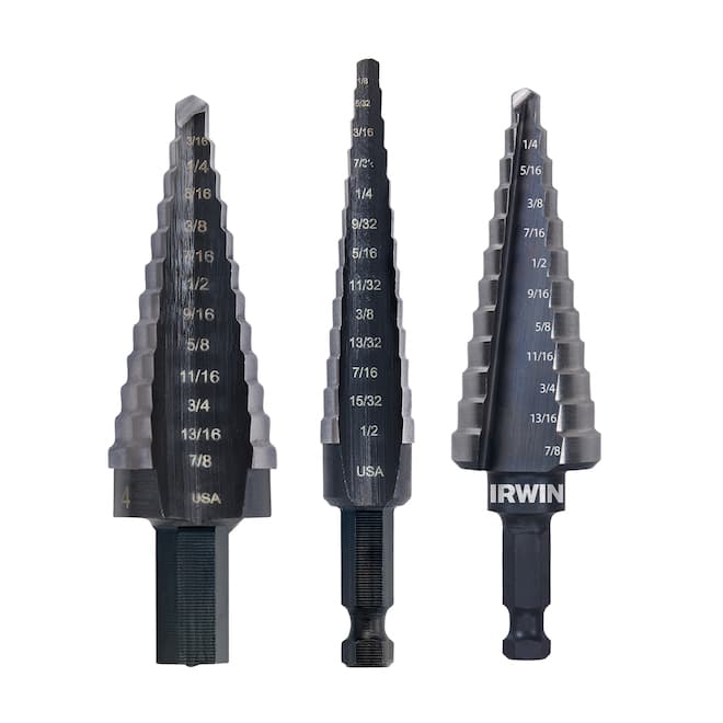3/8 Inch Step Drill Bit Step Bits Irwin Unibit #4 12-Step Drill Bit ...
