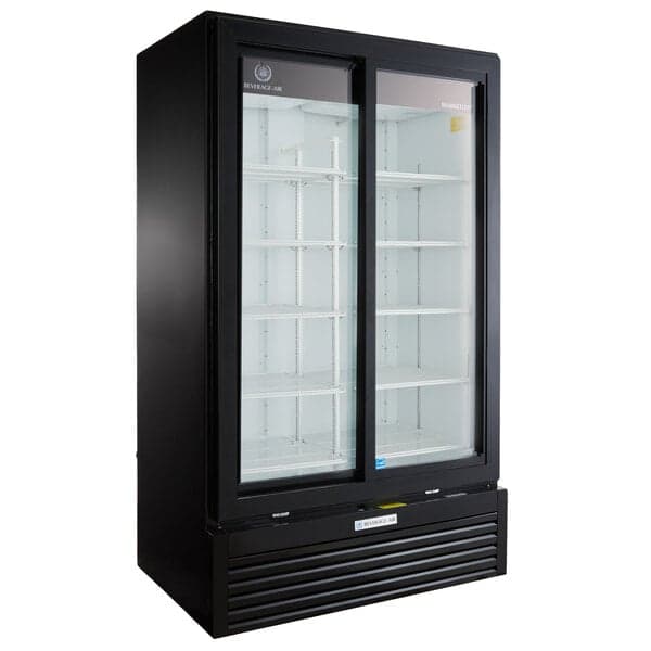 Beverage-Air MT49-1-SDB 47" Marketeer Series Black Refrigerated Sliding ...