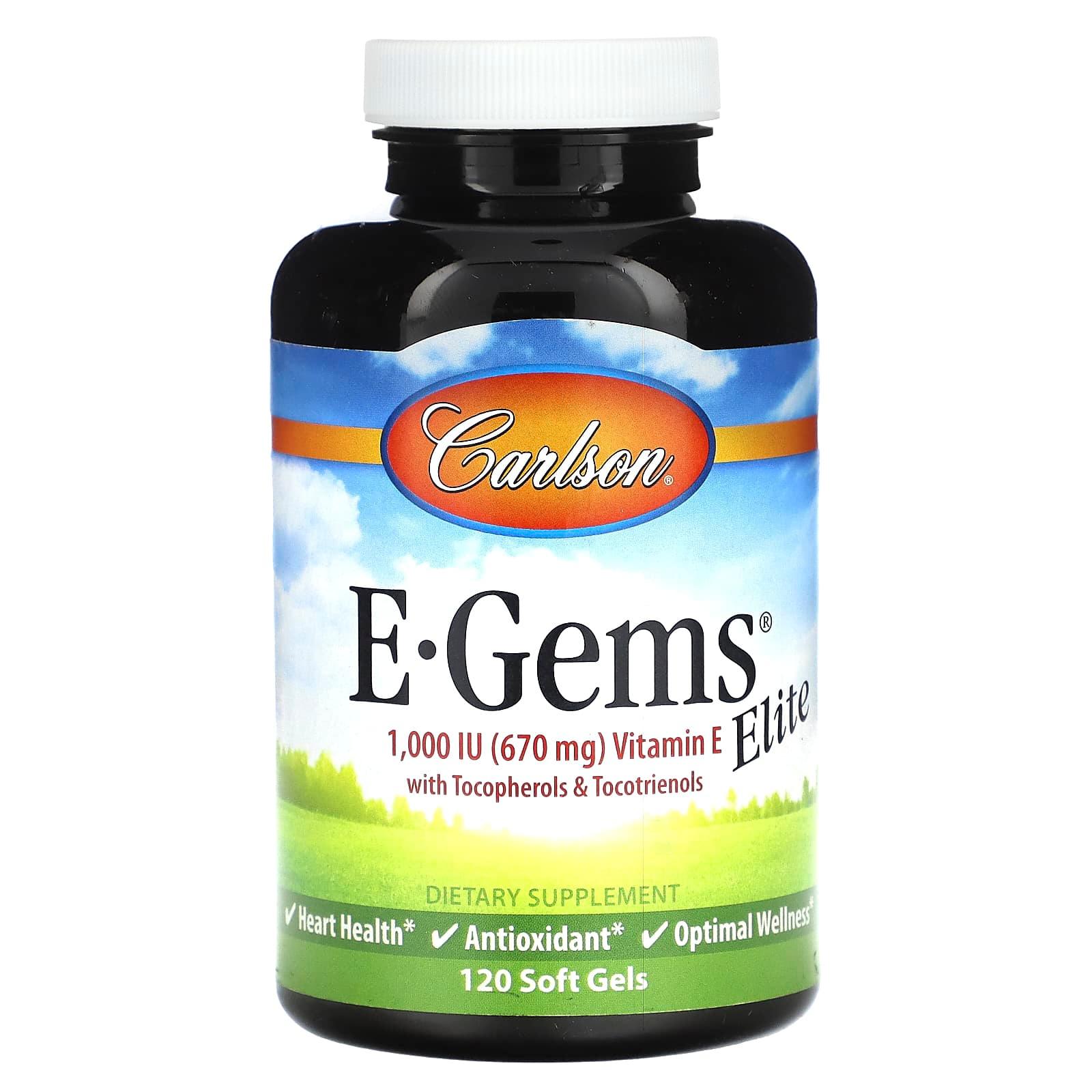 Carlson E-Gems Elite Vitamin E Supplement