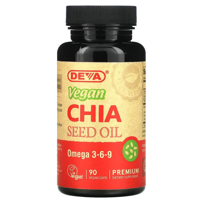 Deva Vegan Chia Seed Oil Organic 1000mg 90 Capsules