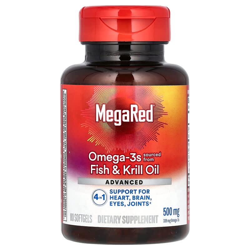 MegaRed Omega-3 Krill Oil 1000mg Supplement