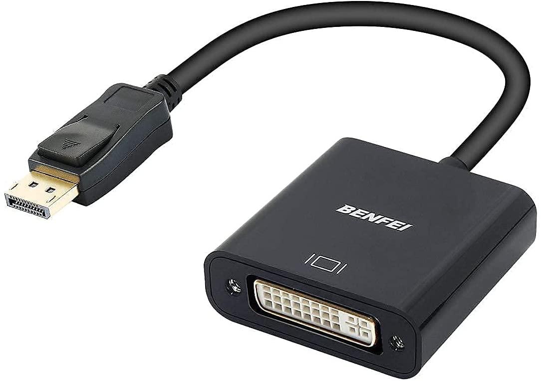 DisplayPort to DVI DVI-D Single Link Adapter, Benfei Display Port to ...