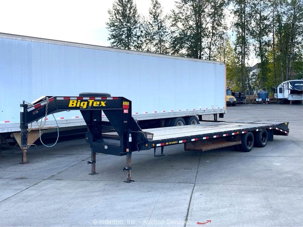 2022 Big Tex 22GN-25BK+5MR T/A Flatbed Equipment Haul Gooseneck Trailer ...