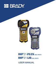 Official Brady BMP21-PLUS Portable Label Printer - BRADY