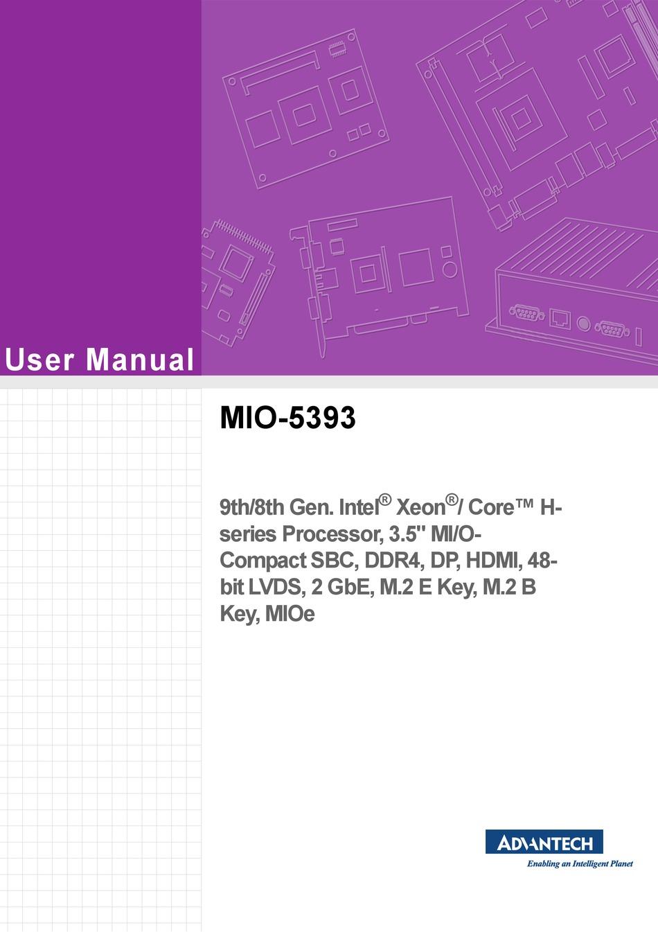 ADVANTECH MIO-5393 USER MANUAL Pdf Download | ManualsLib