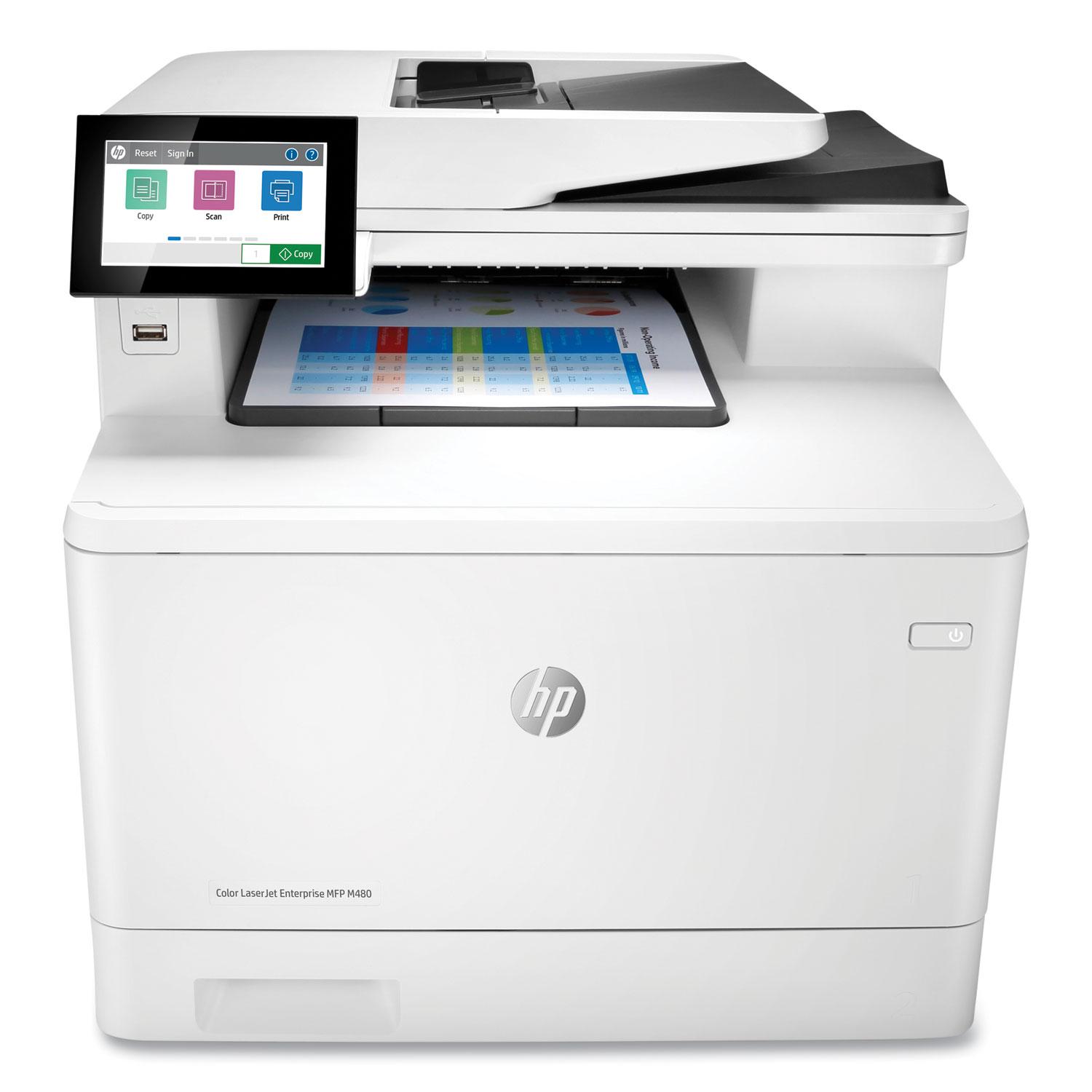 HP LaserJet Enterprise Color MFP M480f, Copy/Fax/Print/Scan ...